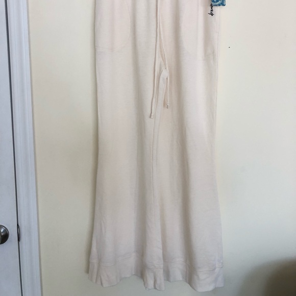 Free People Ivory Wide Leg Dream On Sweatpants / NWT - Picture 2 of 7